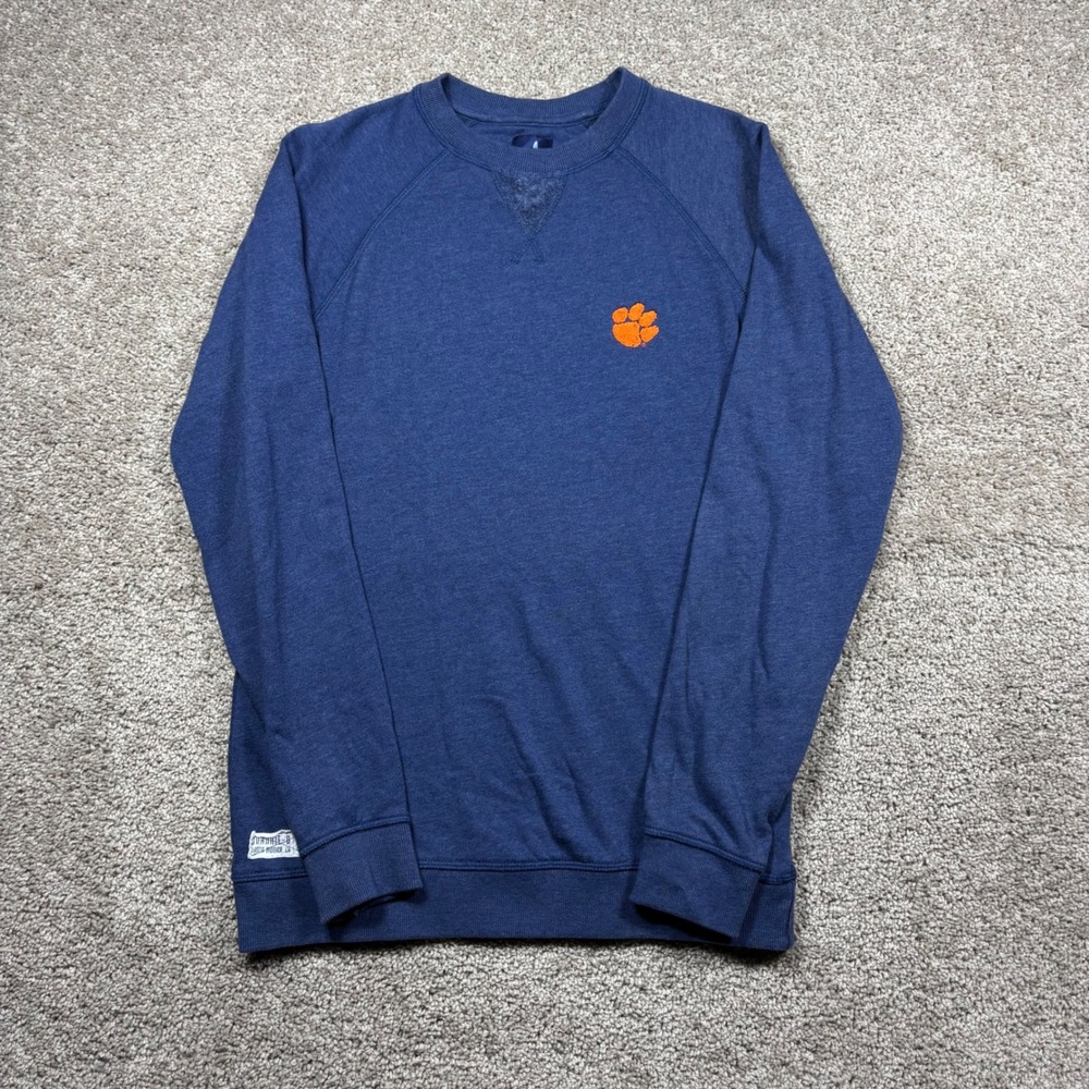 johnnie-O Pamlico Clemson Tigers Sweatshirt Mens Small Twilight Blue JMKO2040